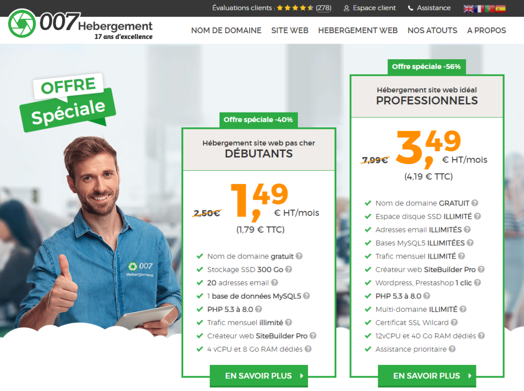 007hebergement web