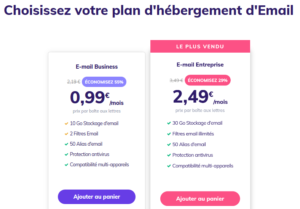 hebergeur mail hostinger