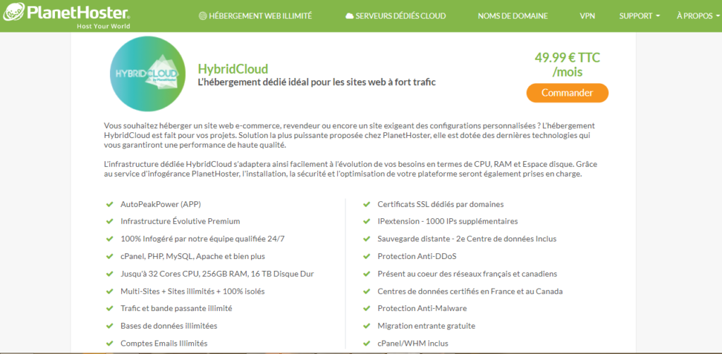 Hébergeurs pour Magento PlanetHoster