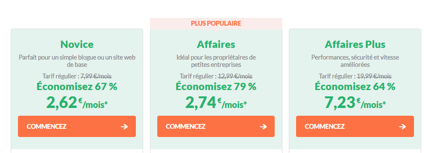 HostPapa 1 prix hebergement hostpapa