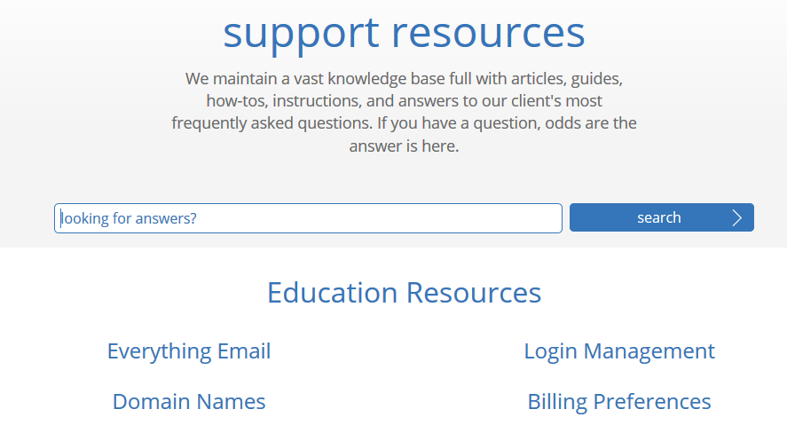 support client bluehost