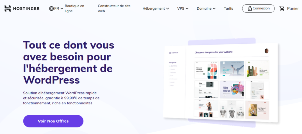 Hostinger 3 plan hébergement wordpress