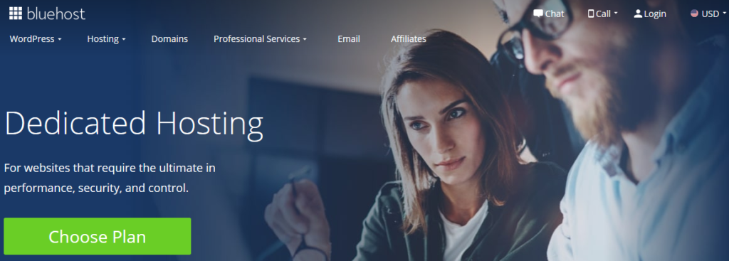 Meilleurs hébergeur serveur dédiés Américain 3 Hébergement dédiés US Bluehost