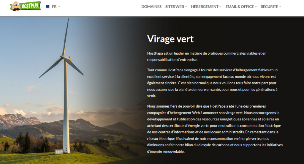 Quel Hébergeur Web Écologique Choisir en 2025 ? 2 Hébergement vert Hostpapa
