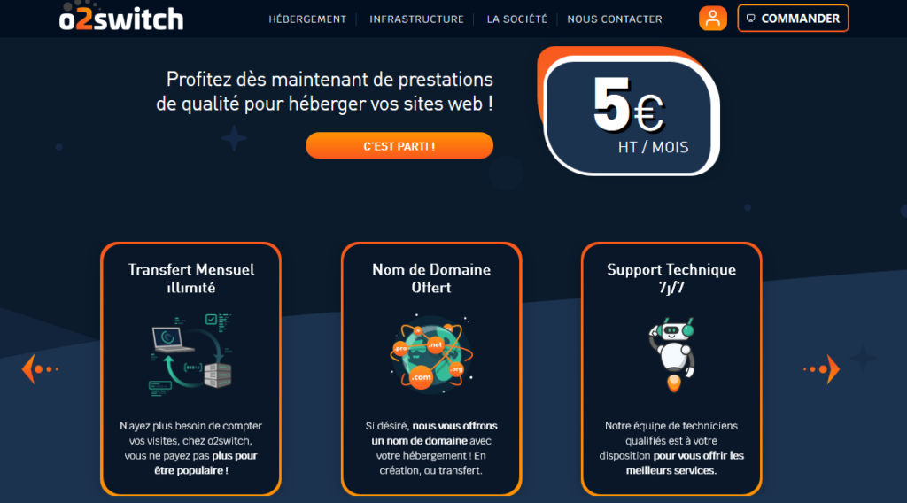 Hébergements pour Drupal O2Switch