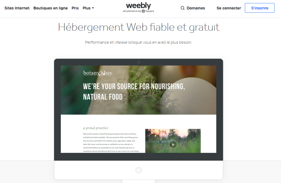 Hébergements Web gratuits Weebly