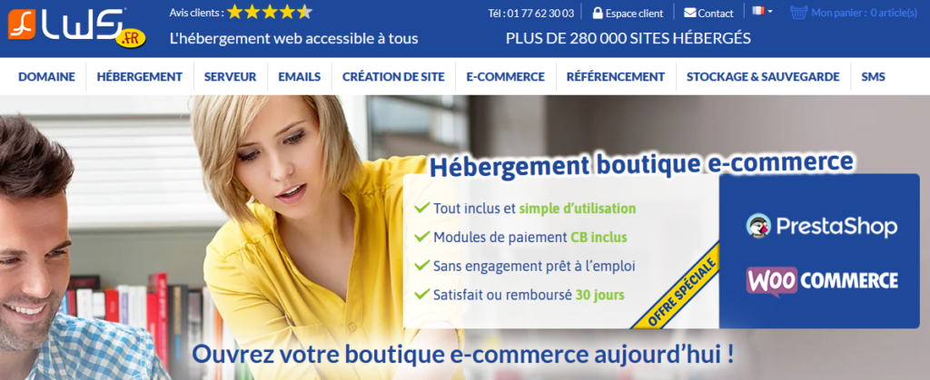 Hébergeurs e-commerce LWS